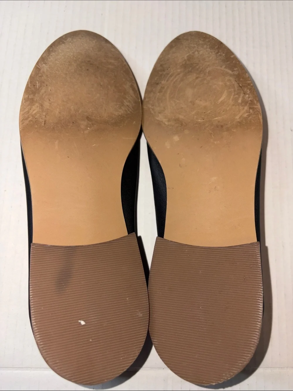 Susina Black Soft Leather Loafers Size 8